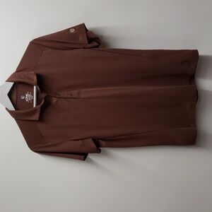 Kuhl Wildfibre Polo Shirt Men's Size Medium Rust Color Athletic Fit